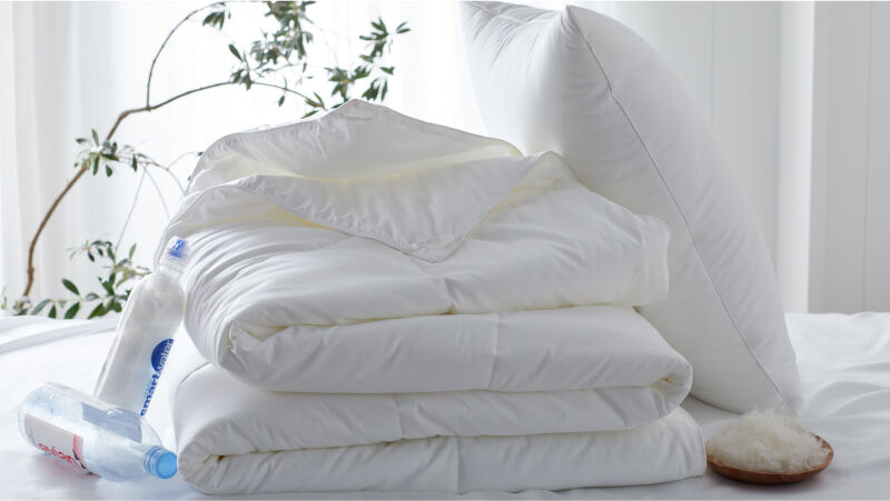 Image of folded eco-friendly comforters